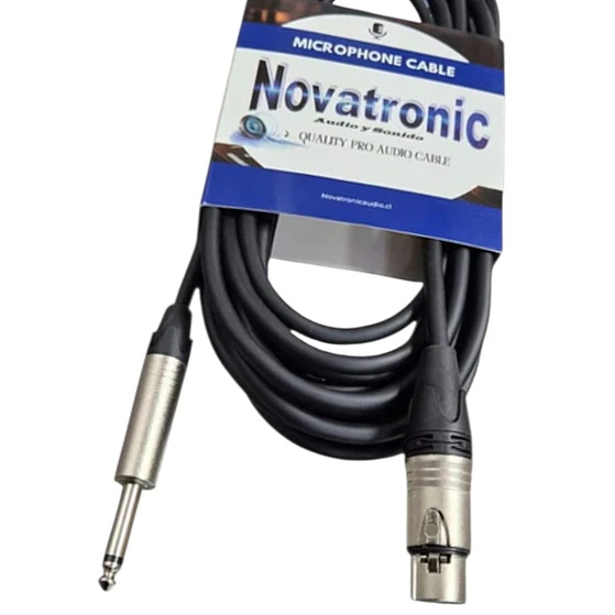 PACK de 3 cables de Microfono XLR HEMBRA A Plug 6,3mm. Novatronic  4