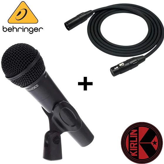 Pack Microfono ULTRAVOICE XM8500 Behringer Cable MPC 270PB BK 6mt kirlin 1