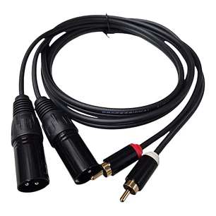 Cable de Audio de 2 XLR macho a 2 RCA macho