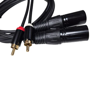 Cable de Audio de 2 XLR macho a 2 RCA macho