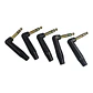 Pack de 5 Conectores Plug Stereo de 6.3 mm en L  - Miniatura 1