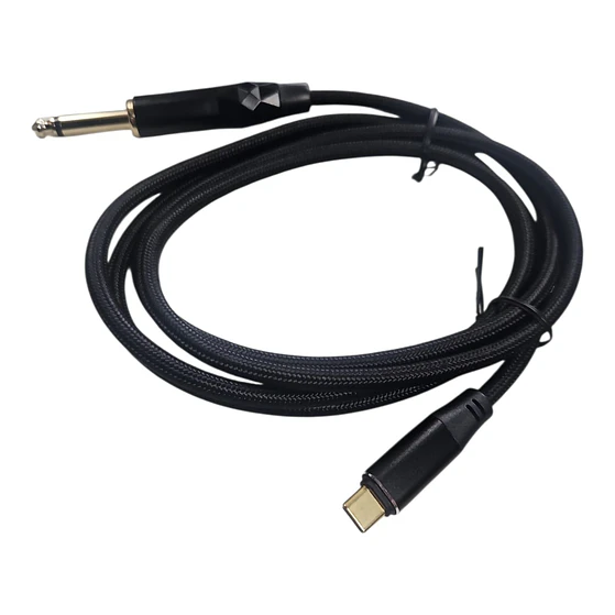 cable de audio plug mono 6,3 a conector tipo C 1