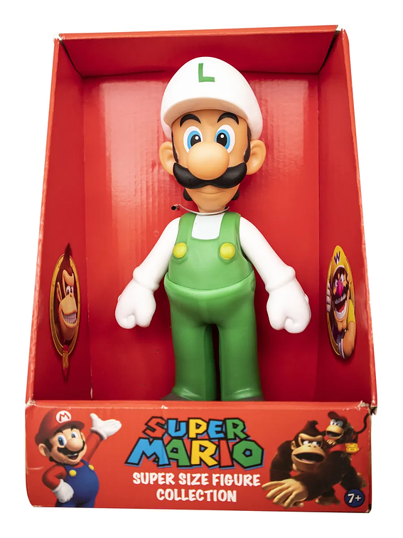 Figura Luigi Traje Blanco Grande - Super Mario  1