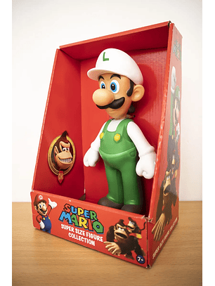 Figura Luigi Traje Blanco Grande - Super Mario 