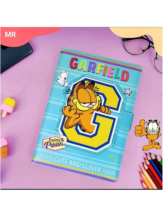 AGENDA IMANTADA KAWAII Garfielfd Turquesa 1