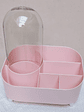 Caja De Almacenamiento De Cosméticos Multifuncional Rosa - Miniatura 2