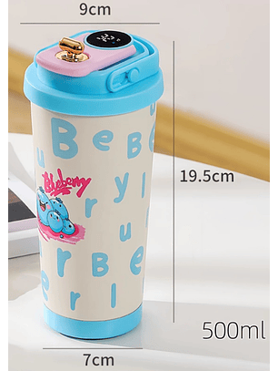 Vaso Termo Fruit Digital 500ml Celeste