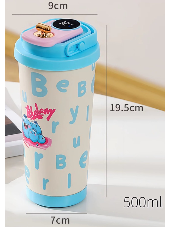 Vaso Termo Fruit Digital 500ml Celeste 2