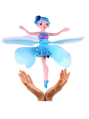 Muñeca Hada Voladora Con Sensor Recargable Multicolor