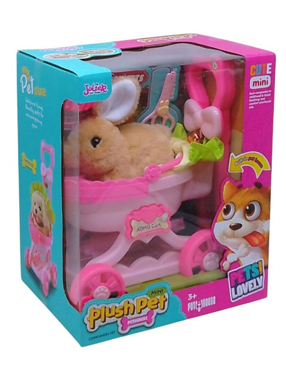 CONEJO CON COCHE  MUSICAL CAMINA Y ACCESORIOS 1