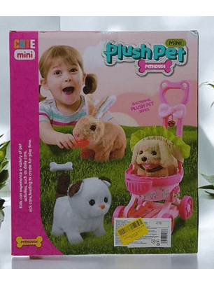 CONEJO CON COCHE  MUSICAL CAMINA Y ACCESORIOS