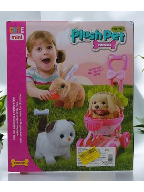 CONEJO CON COCHE  MUSICAL CAMINA Y ACCESORIOS 2