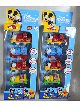 Tren de metal x4 Disney Mickey