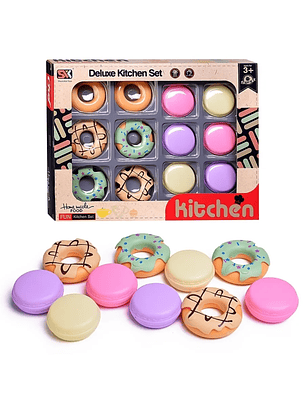 Set de comida chatarra con donas