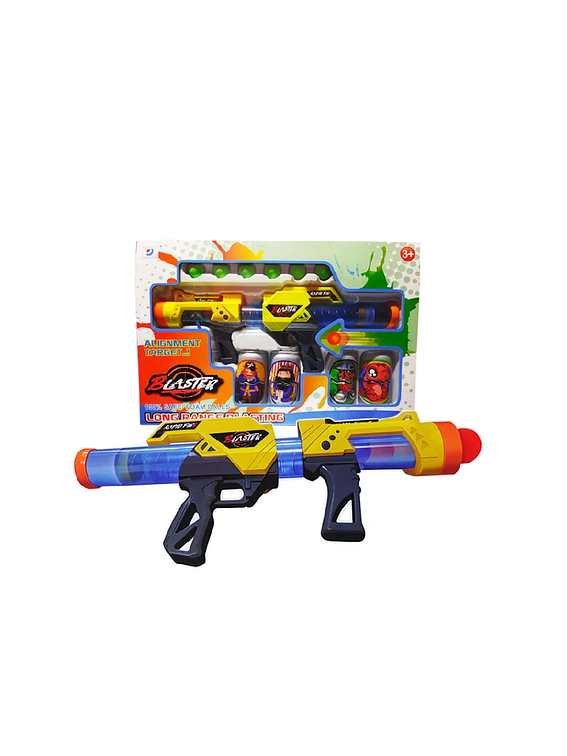Arma de Disparos Blaster Long Range Blasting - Amarillo 1