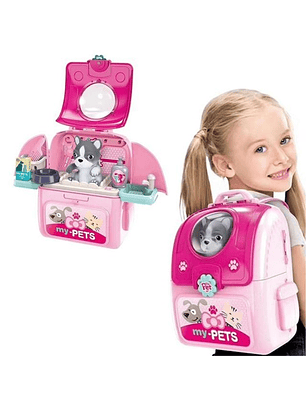 SET MOCHILA MASCOTA MY-PETS