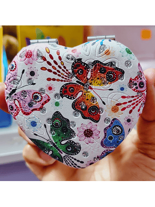 Espejo de mano Mariposas y Brillos