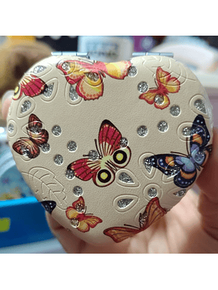 Espejo de mano Mariposas y Brillos- 