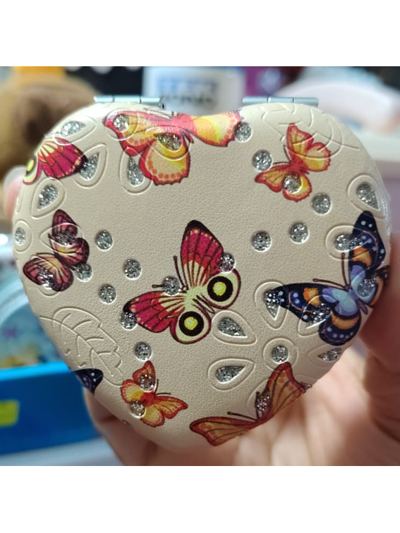 Espejo de mano Mariposas y Brillos-  1