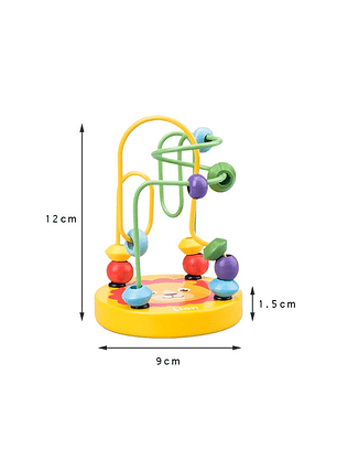 Mini Laberinto de Cuentas de Madera - Diseño León 