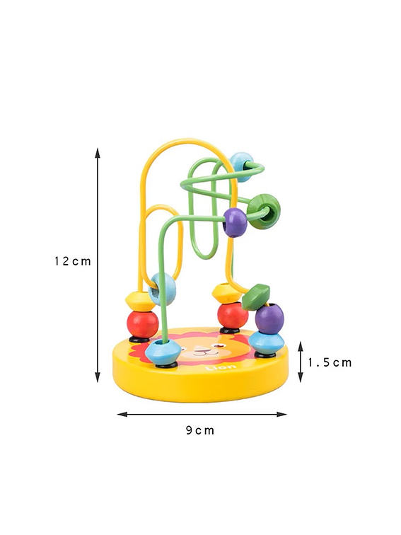 Mini Laberinto de Cuentas de Madera - Diseño León  2