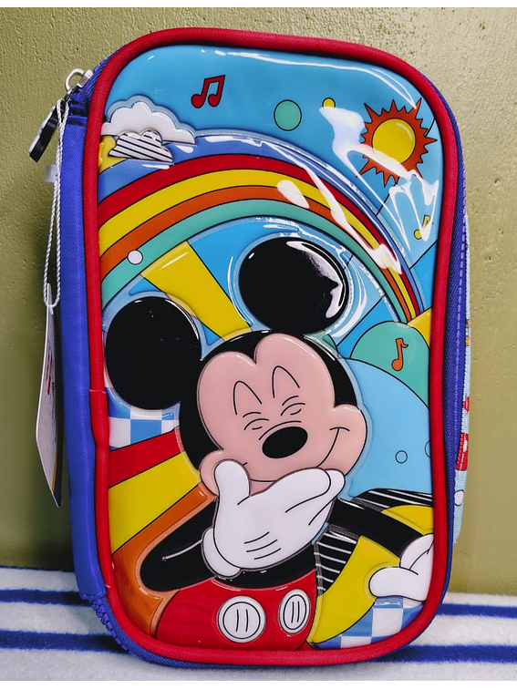 Estuche Escolar Mickey Mouse Disney - Diseño Multicolor 
