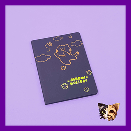 Libreta Negra Meow Holiday