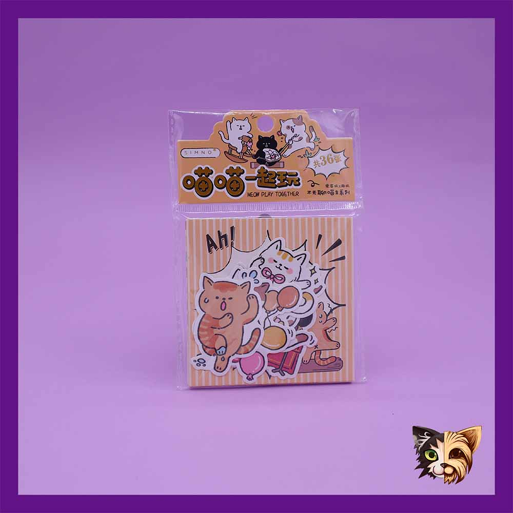 Set Memo pad y Sticker Gato