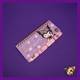 Libreta  Kuromi anillada