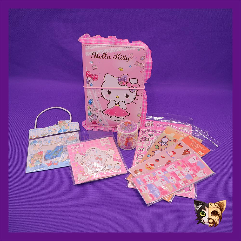 Planner Kuromi, Cinnamoroll y Kitty con Accesorios