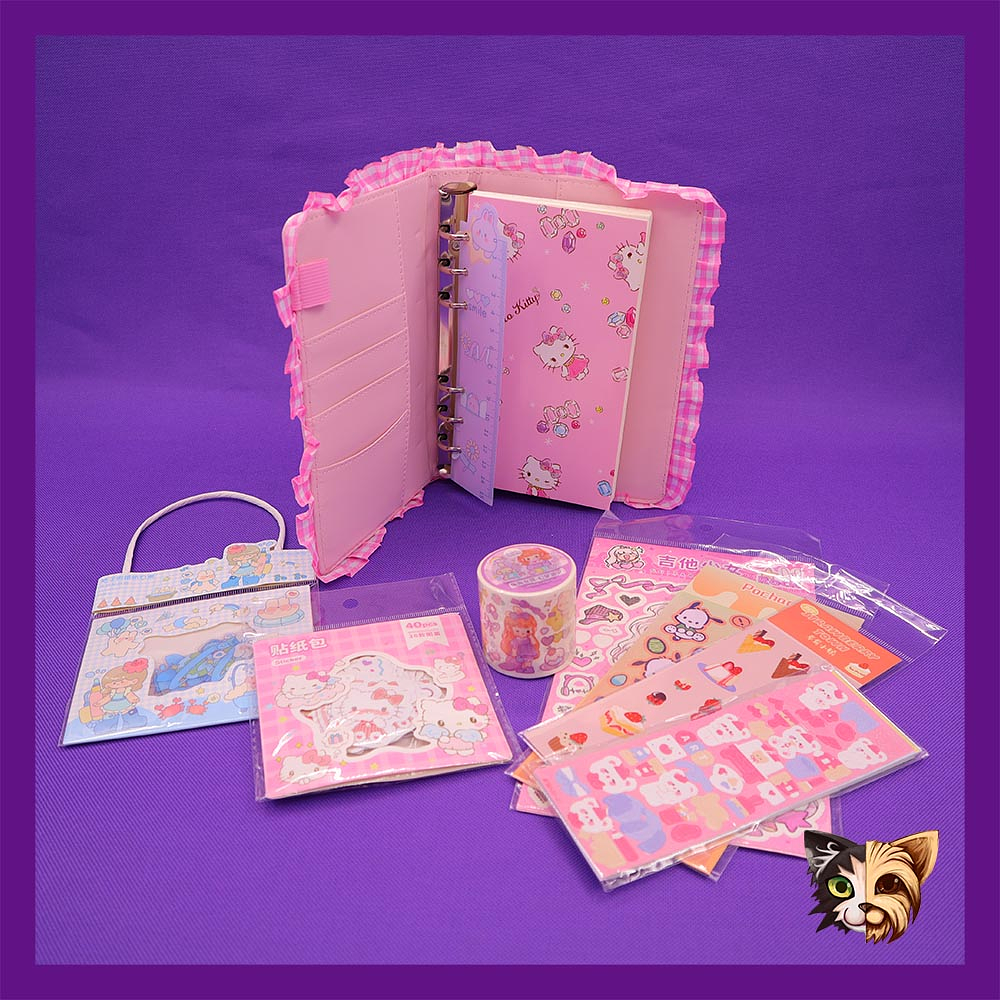 Planner Kuromi, Cinnamoroll y Kitty con Accesorios