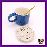 Taza con tapa de gato