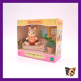 Sylvanian Families Set de Sofa Frasier Conejo Chocolate