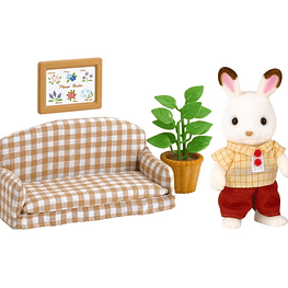 Sylvanian Families Set de Sofa Frasier Conejo Chocolate