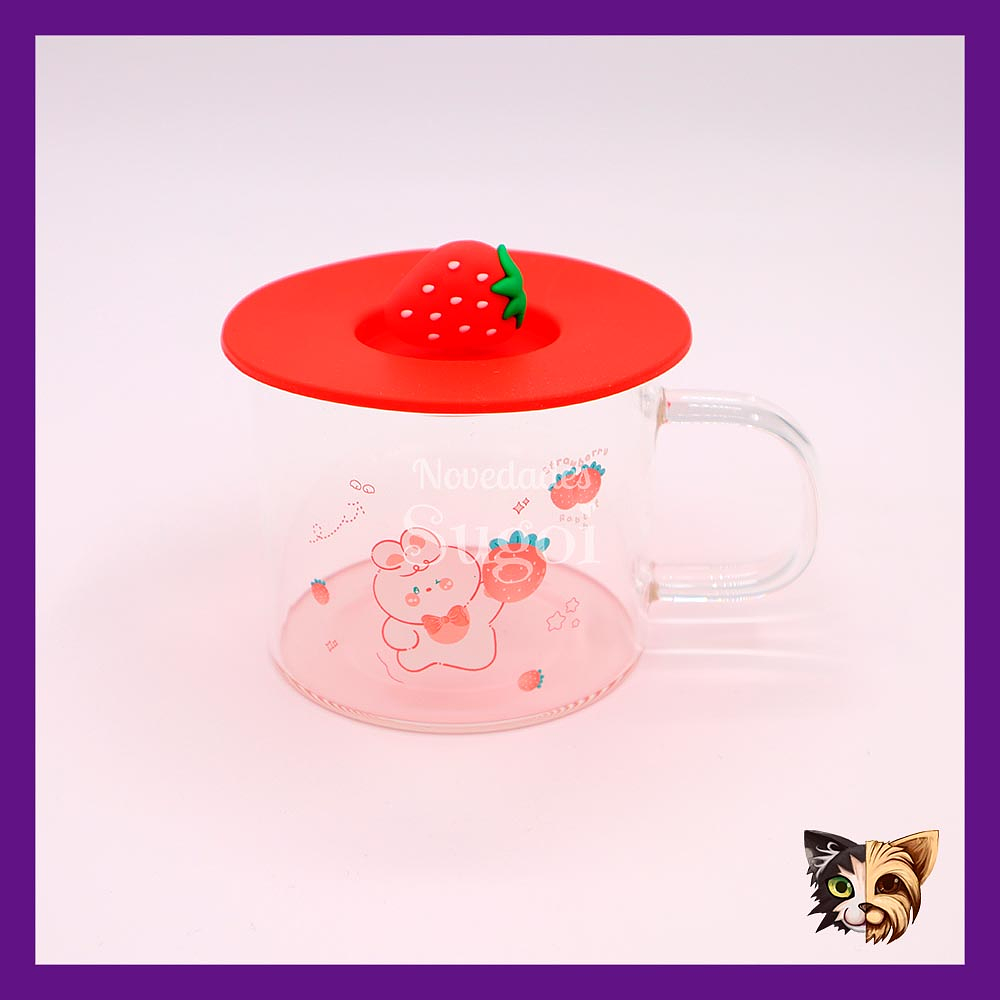 Taza transparente Frutilla