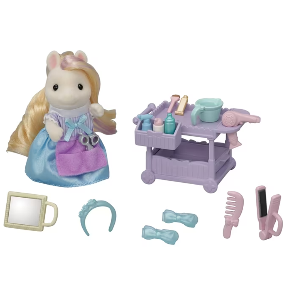 SYLVANIAN FAMILY SET ESTILISTA PONY SERAFINA