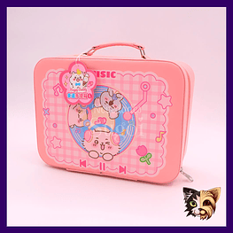 Maleta 8 accesorios y papelería Kawaii