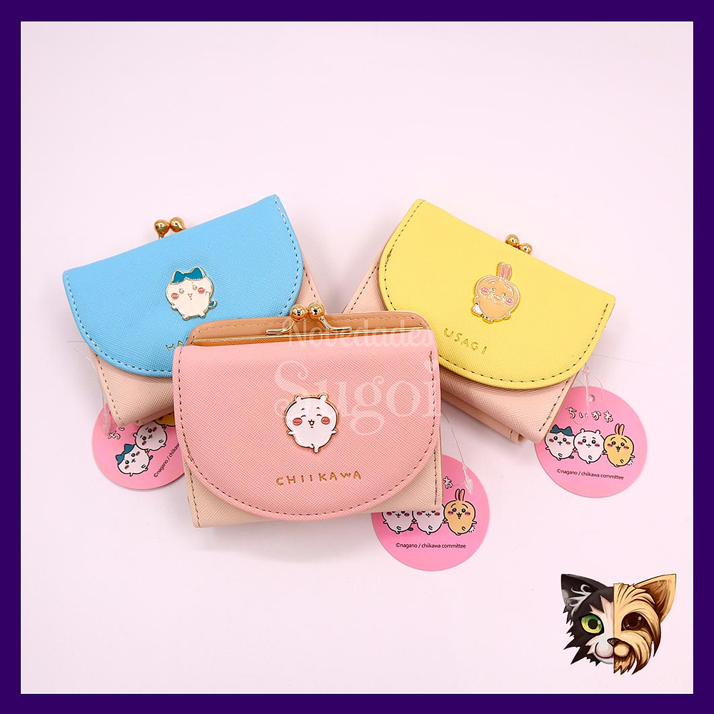 Billetera con broche Chiikawa