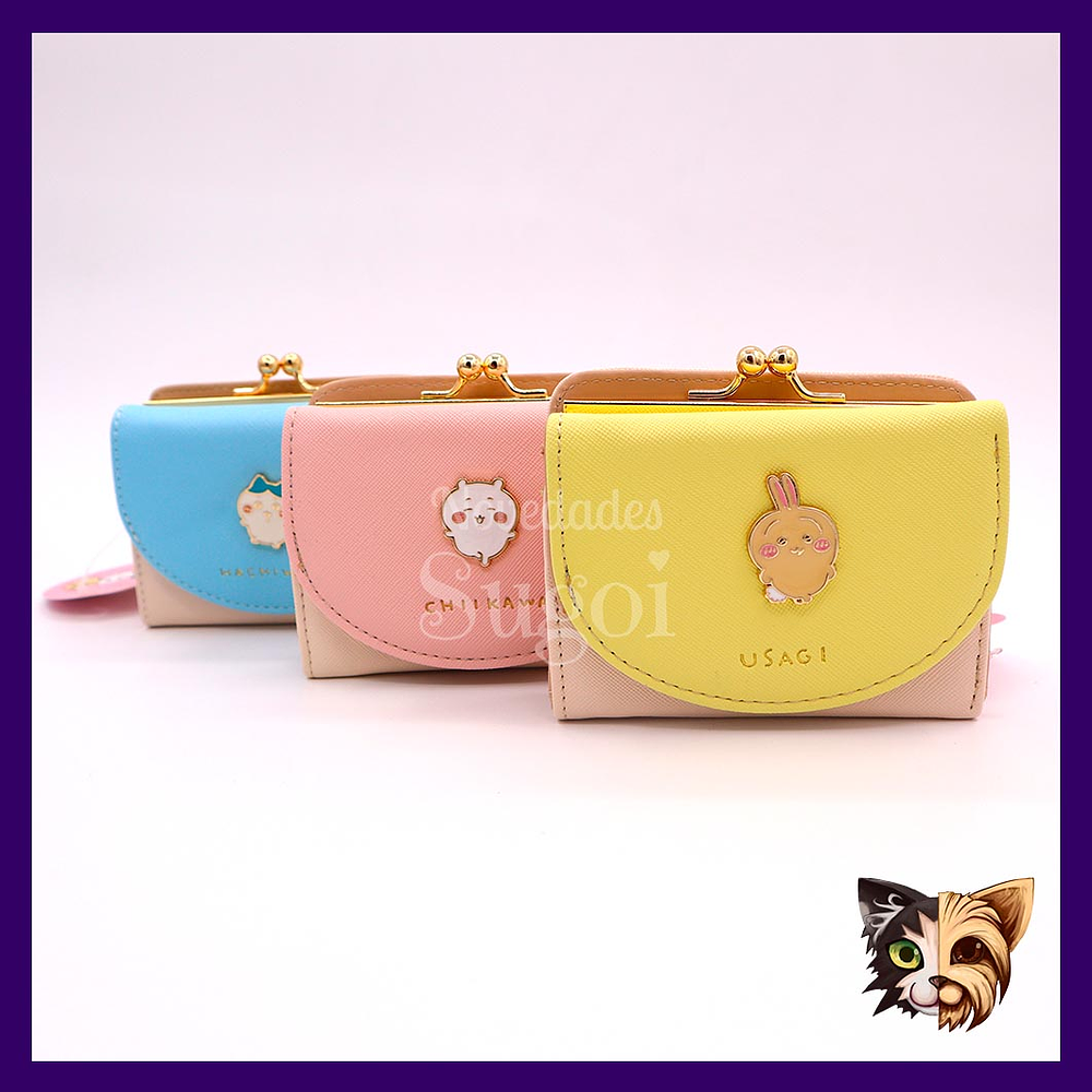 Billetera con broche Chiikawa