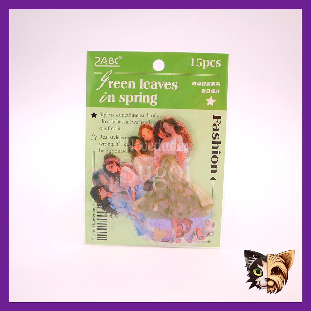 Sticker chicas vestuario 15pcs