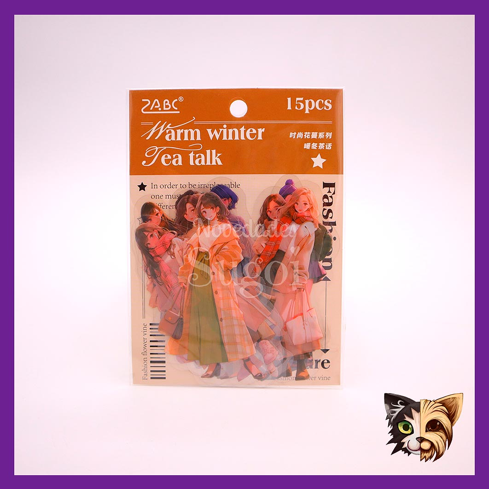 Sticker chicas vestuario 15pcs