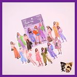 Sticker chicas vestuario 15pcs