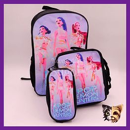 Set Mochila Huntrix Cazadoras K-pop