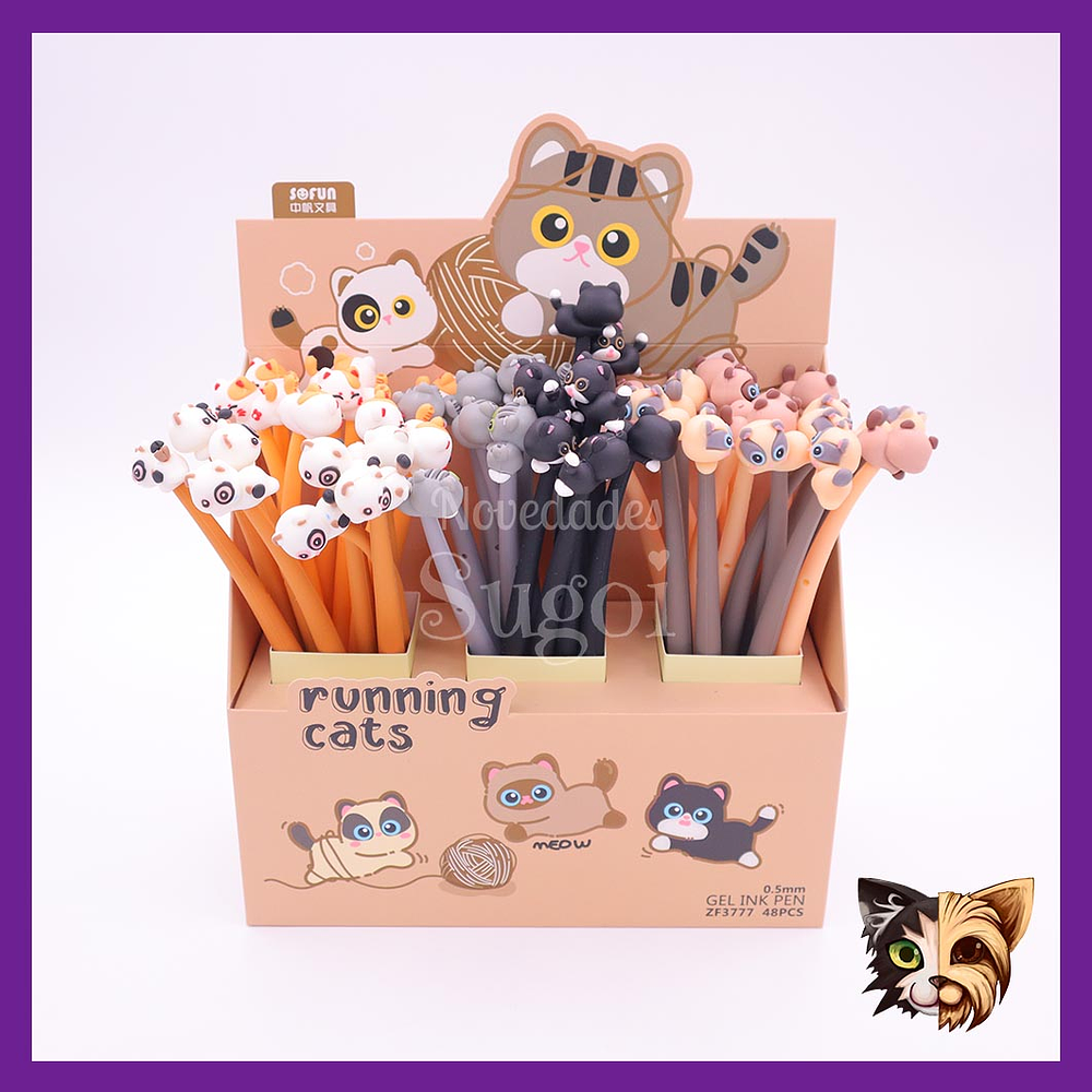 Lapiz Running cat - Tinta azul