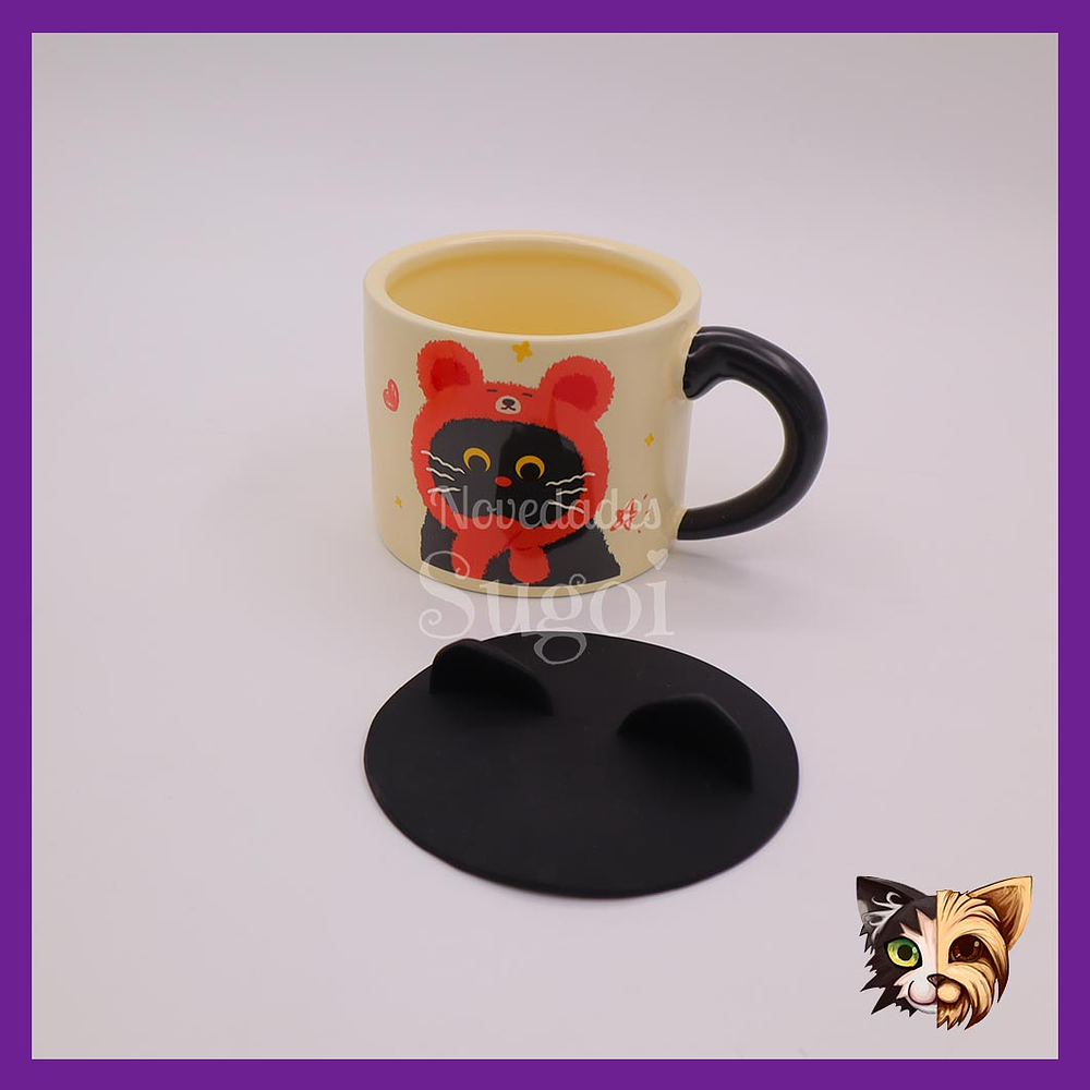 Taza Gato Orejas negro