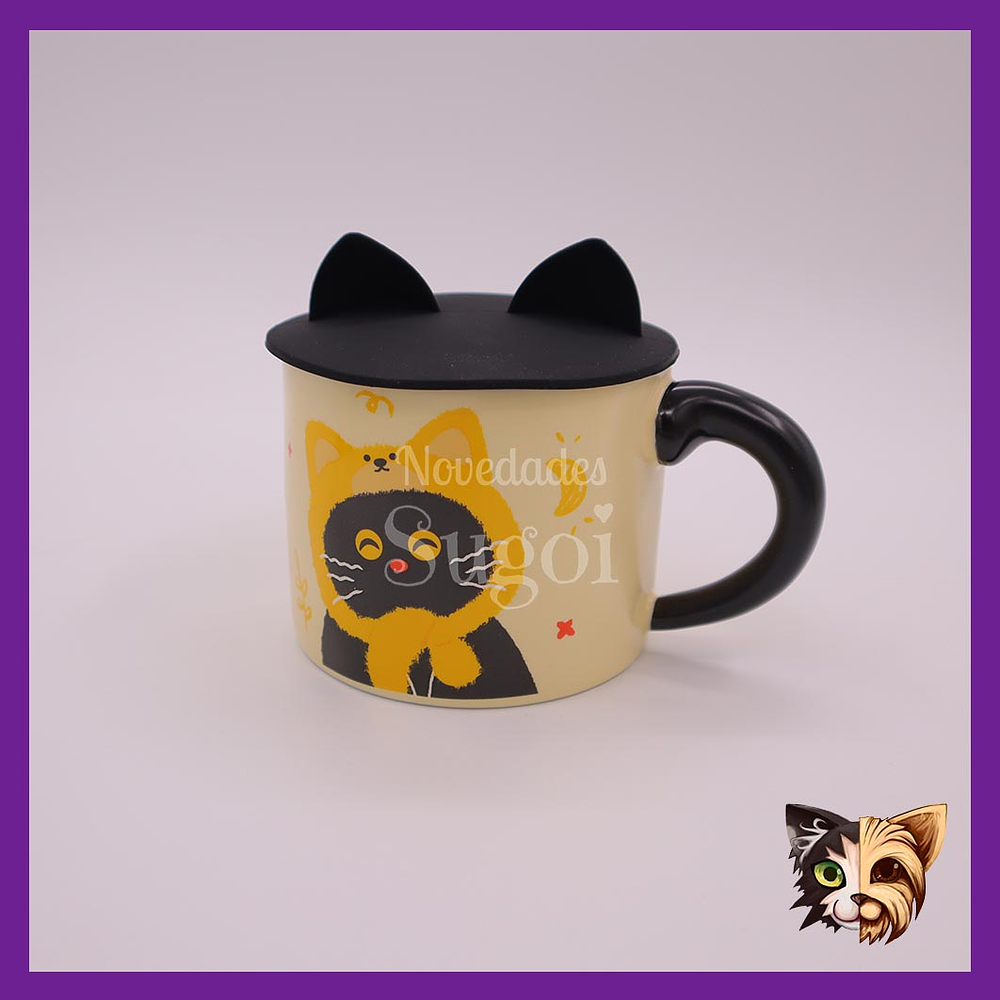 Taza Gato Orejas negro