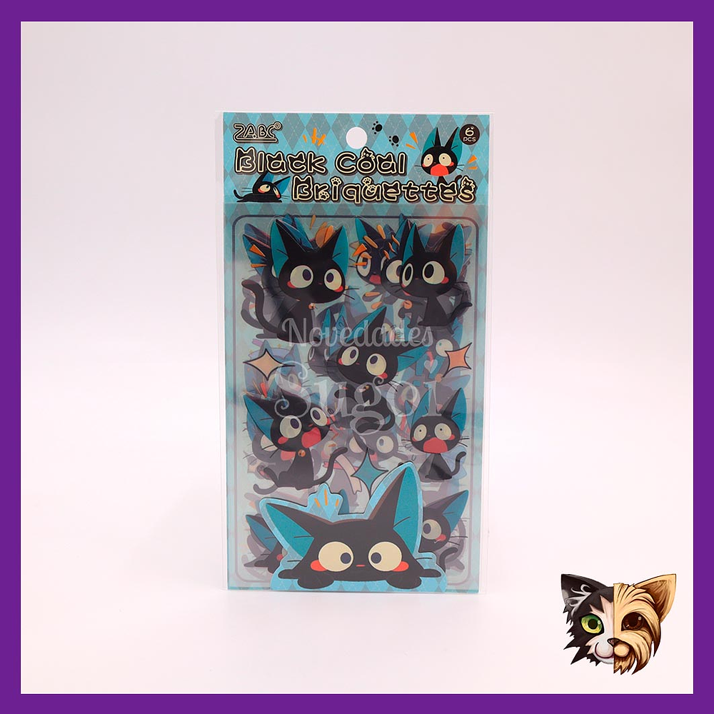 Set sticker gato negro