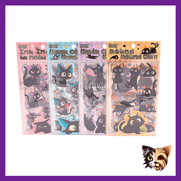 Set sticker gato negro