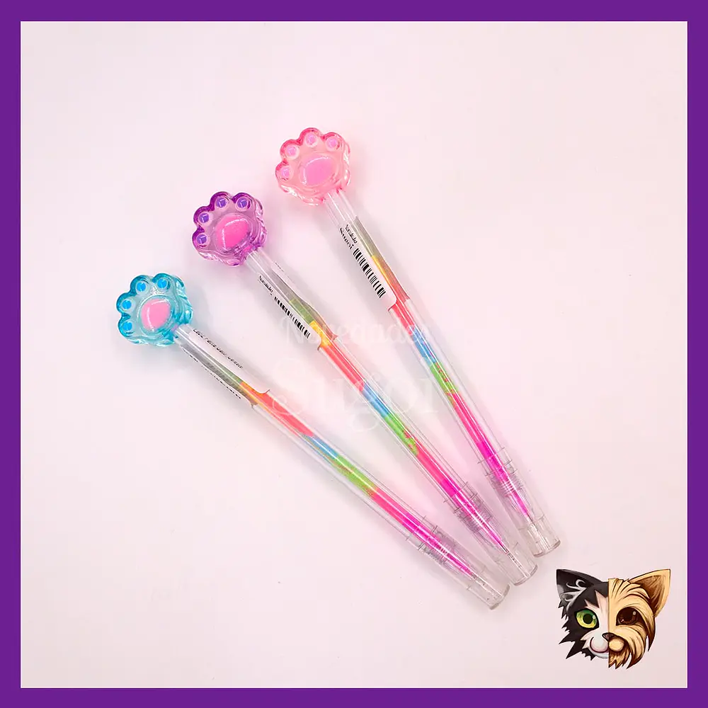 Lápiz Patita Gato Multicolor