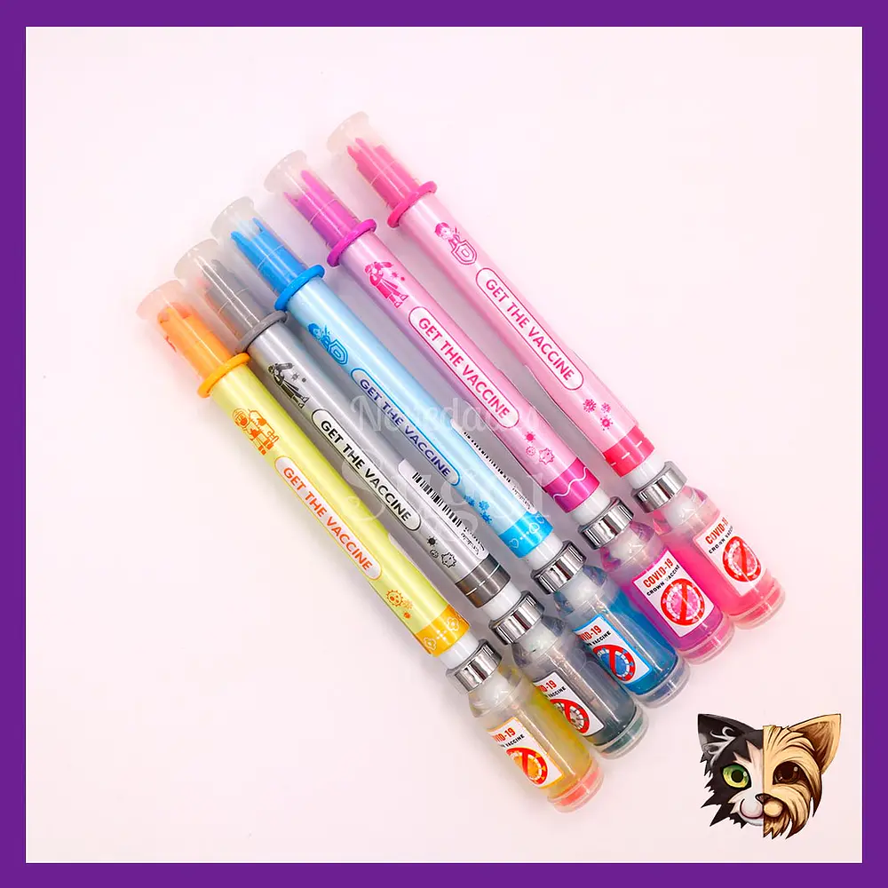 Lápiz diseño vacuna con timbre